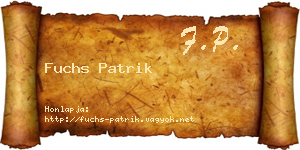 Fuchs Patrik névjegykártya